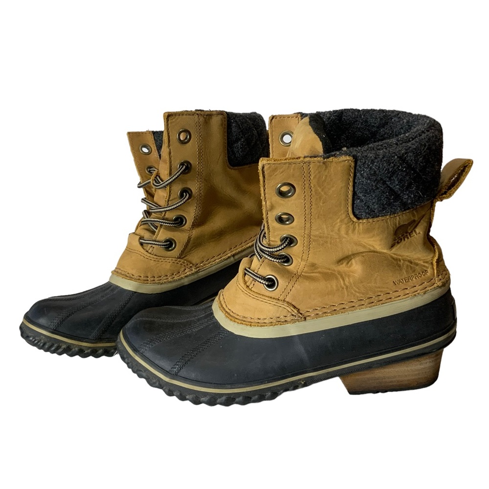 Sorel Slimpack Leather lace up duck boots